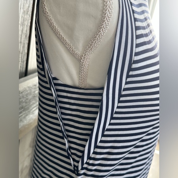 Michael Kors Blue White Striped Sleeveless Tank Top Size Small - Picture 3 of 6